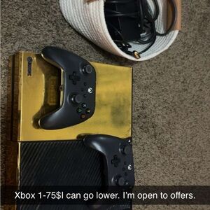 Console with Black Controllers